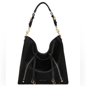 Rebecca Minkoff MD Rivington Hobo. Black/Gold.